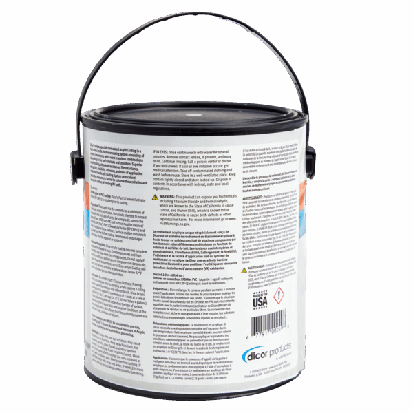 Acrylic Coating Part 2 for EPDM/PVC Roofing - Dicor Products